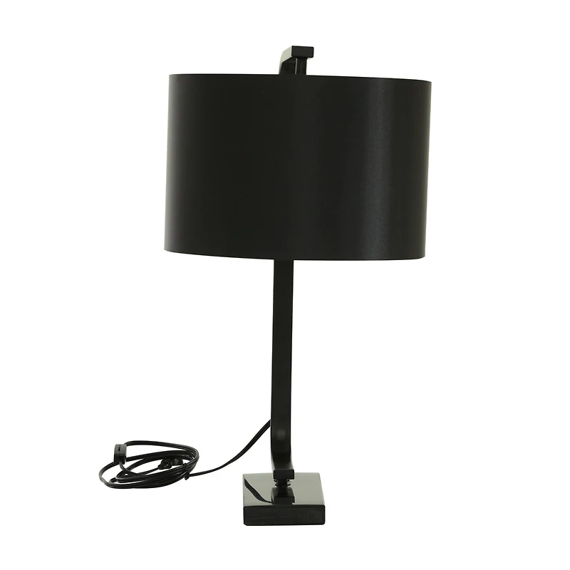 22" Black Metal Traditional Table Lamp