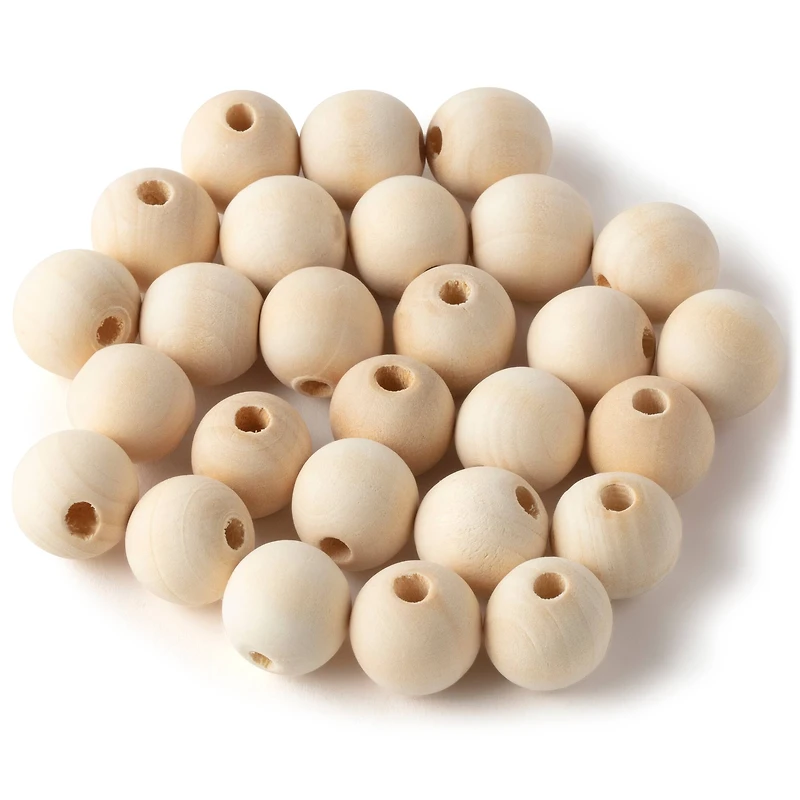 6 Packs: 27 ct. (162 total) 3/4" Wood Round Beads by Make Market®
