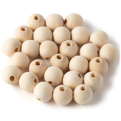 6 Packs: 27 ct. (162 total) 3/4" Wood Round Beads by Make Market®
