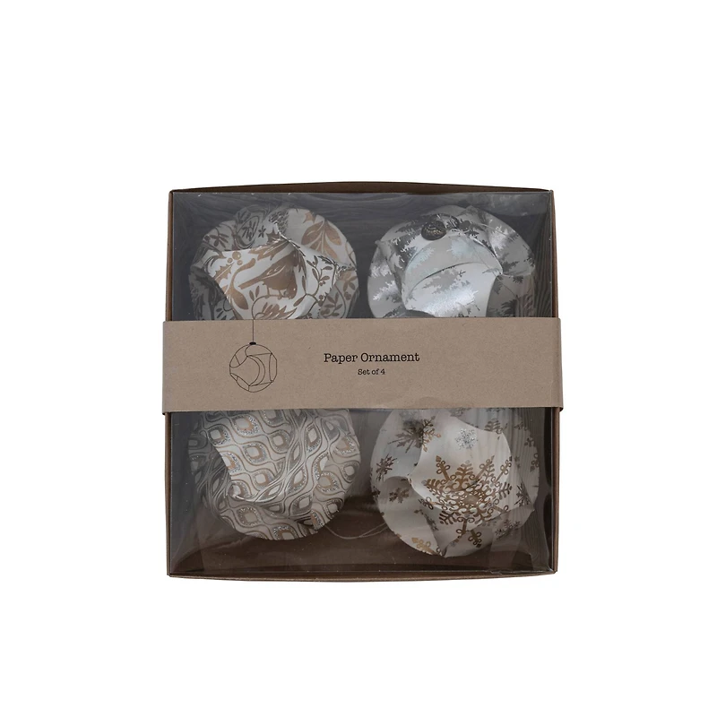 Hello Honey® Handmade Recycled Paper Glitter Ornaments Set