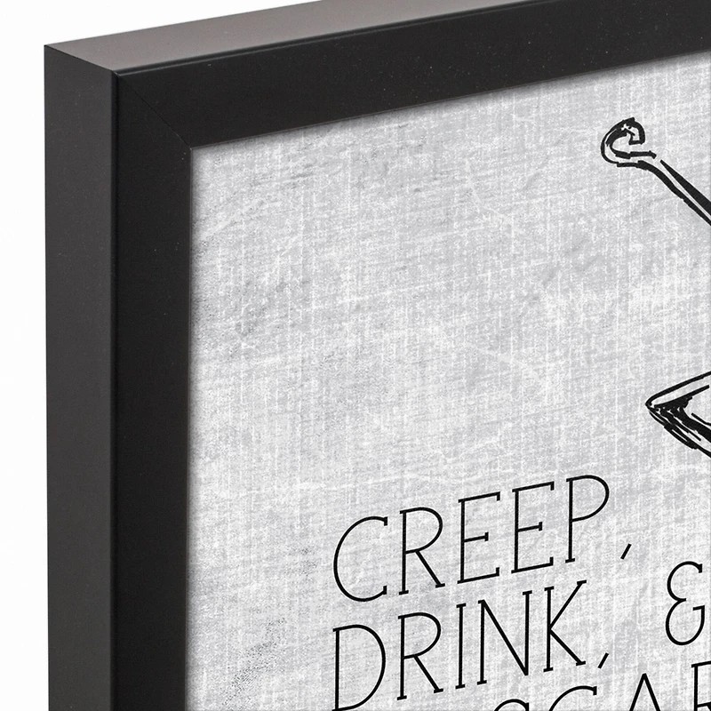 Creep Drink & Be Scary Black Framed Canvas Wall Art