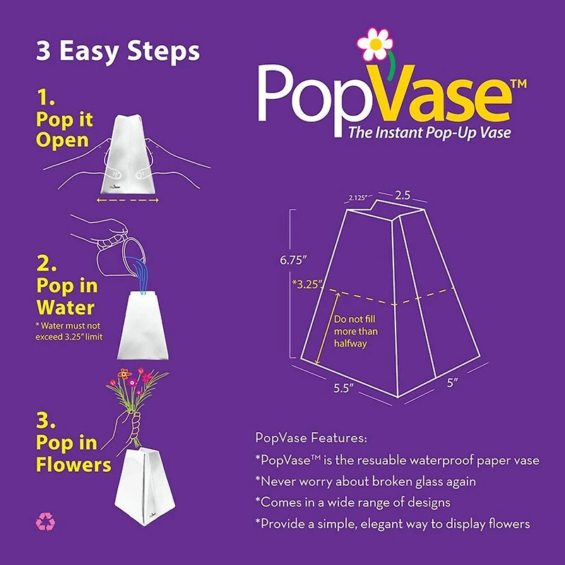JAM Paper Pop-Up Vase Boxes