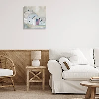 Stupell Industries American Flag White Farmhouse Barn Rural Countryside Canvas Wall Art