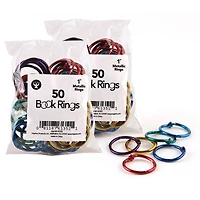 Hygloss® 1" Metallic Book Rings, 2 Packs of 50