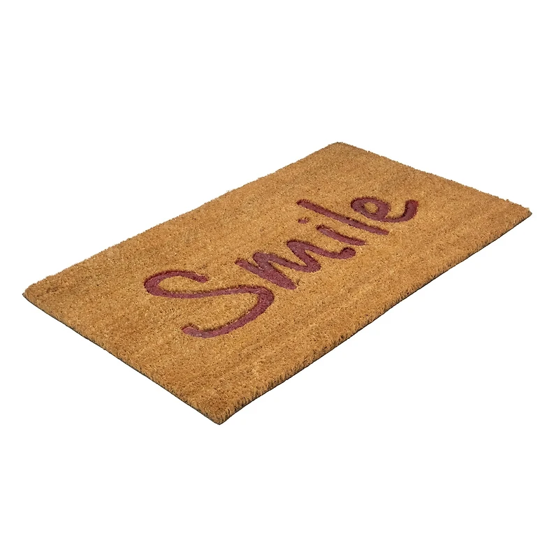 Natural Coir Smile Doormat