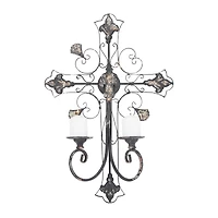 Black Iron French Country Wall Decor, 24" x 16" x 6"
