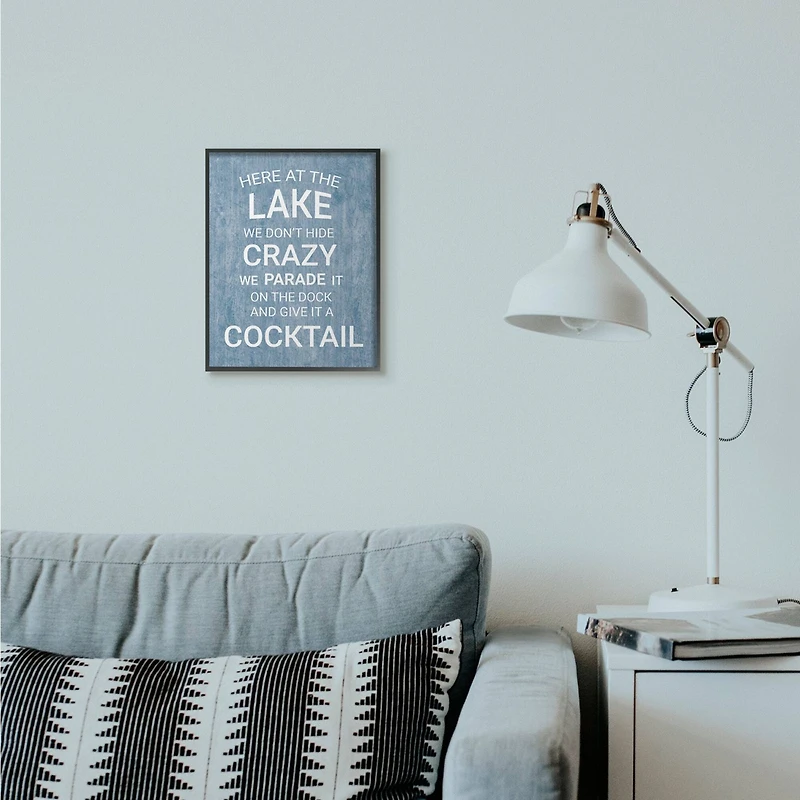 Stupell Industries Crazy Funny Lake Party Framed Wall Art