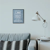 Stupell Industries Crazy Funny Lake Party Framed Wall Art