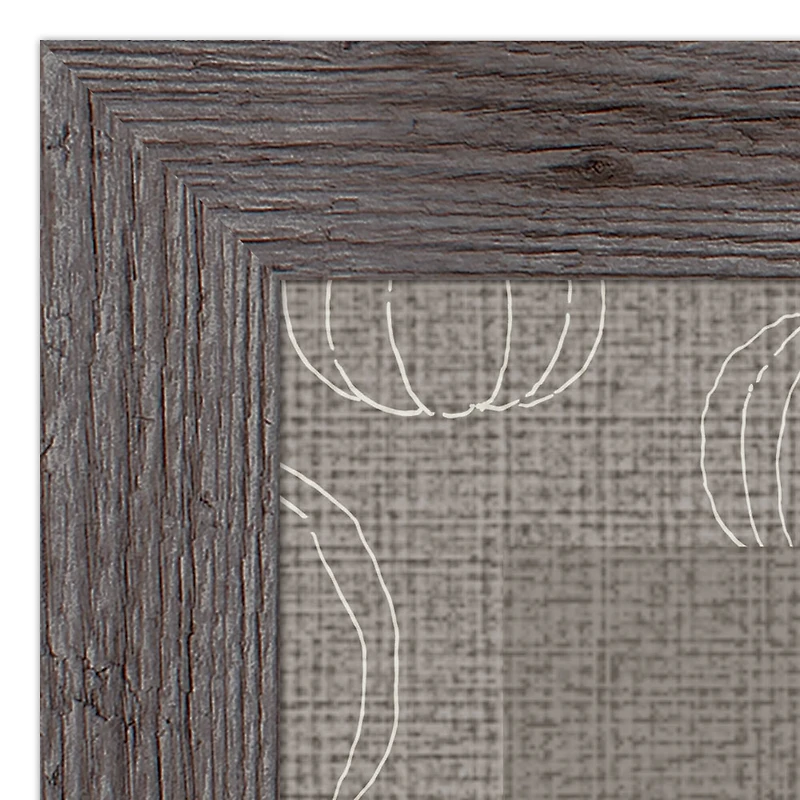 Gray Grateful Hearts Print in Western Gray Frame