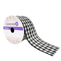2.5" x 25ft. Wired Gingham Ribbon by Celebrate It