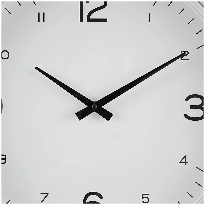 16" Light Brown Framed Wall Clock