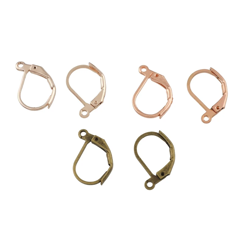 9mm Mixed Antique Finish Lever Backs, 24ct. by Bead Landing™