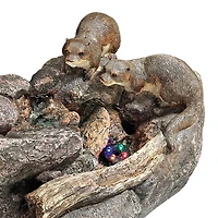 Curious Sea Otters Garden Fountain