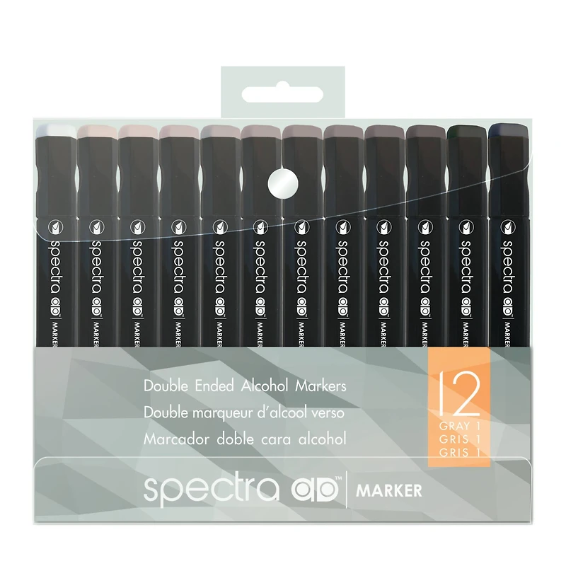 Chartpak® Spectra Ad™ Warm Gray Marker Set