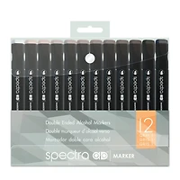 Chartpak® Spectra Ad™ Warm Gray Marker Set