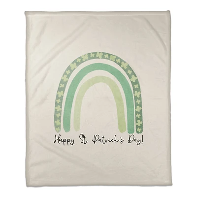 St. Patrick's Day Rainbow 50" x 60" Coral Fleece Blanket