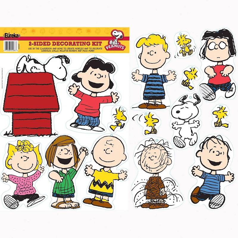 Eureka® Peanuts® Classic Characters 2-Sided Decorating Kit, 6ct.