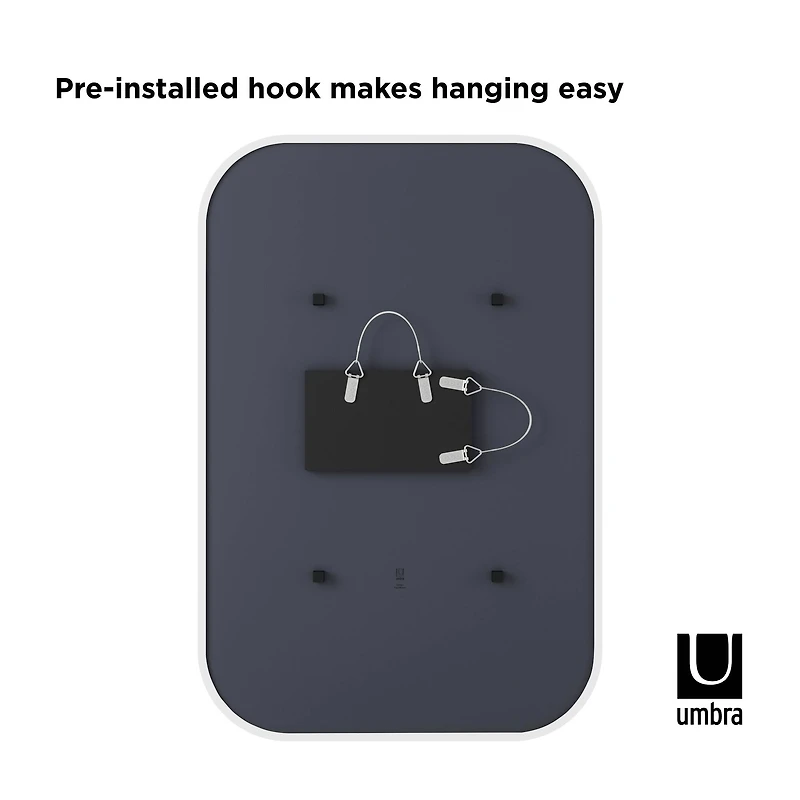 Umbra 36" White Hub Rectangular Mirror