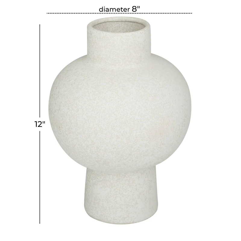 CosmoLiving by Cosmopolitan White Ceramic Modern Vase