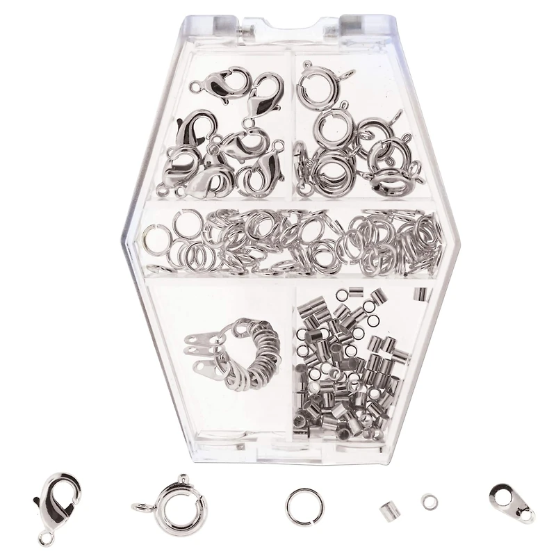 The Beadsmith® Basic Elements™ Silver-Plated Findings Assortment