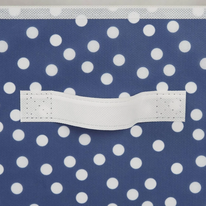 DII® 13" French Blue & White Dots Storage Cube, 2ct.