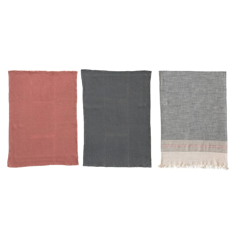 Hello Honey® Solid Cotton Tea Towels Set, 3ct.