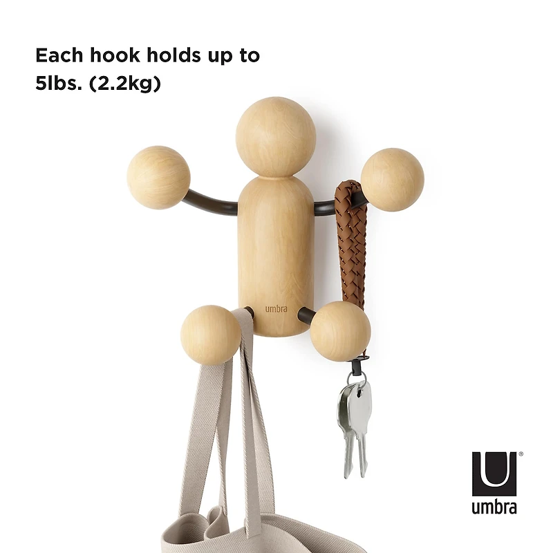 Umbra Light Brown Woody Wall Hook