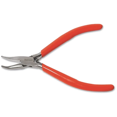 The Beadsmith® 4.75" Red Bent Chain Nose Pliers