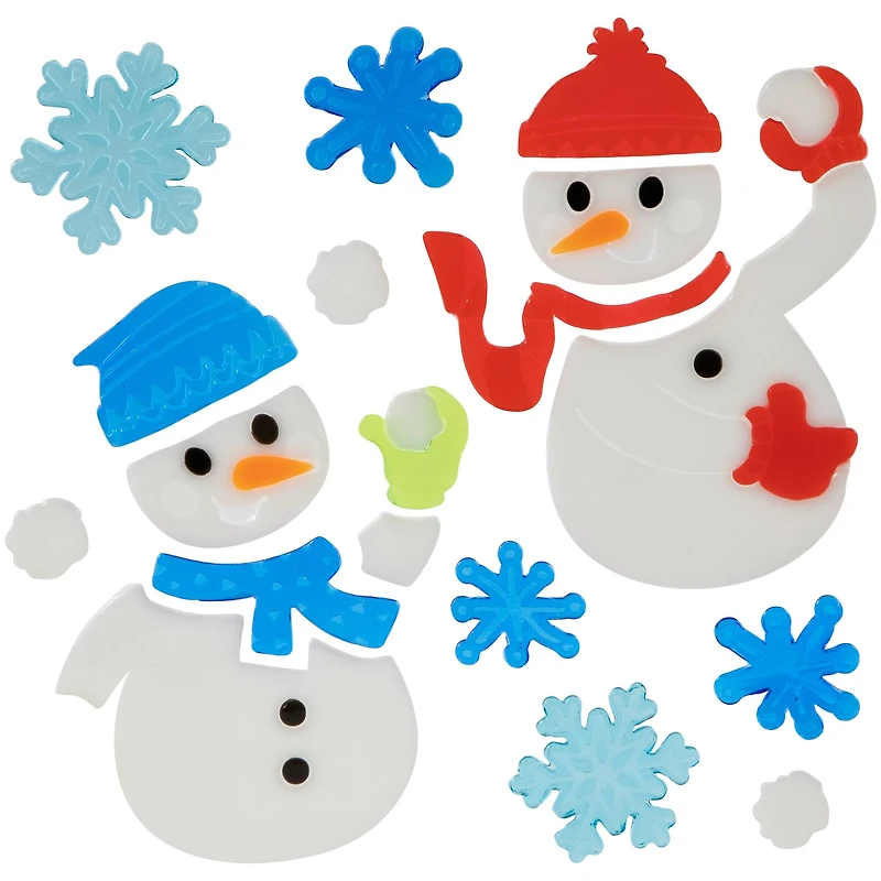 Double-Sided Christmas Gel Window Clings, 6ct.