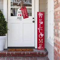 Glitzhome® 3.5ft. Valentine's Wooden Welcome Porch Sign