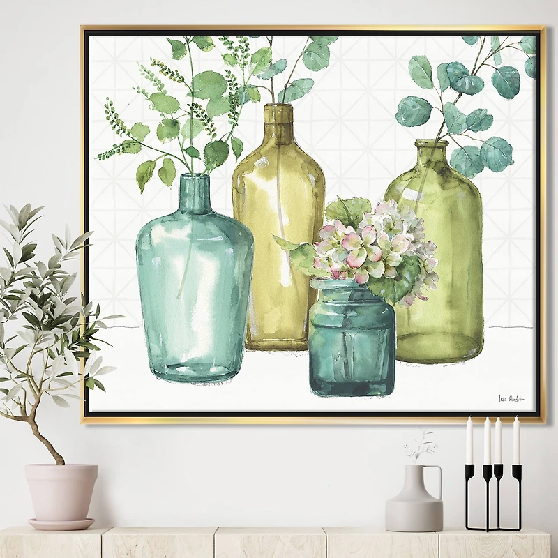 Designart - Mixed Botanical Green Leaves VIII