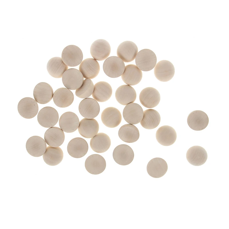 0.95" Wood Bead Halves by Make Market®