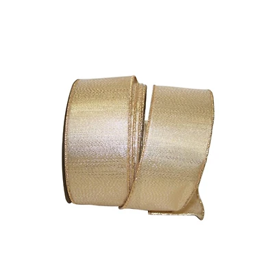 JAM Paper 25yd. Gold Lame Commercial Heavy Wired Ribbon