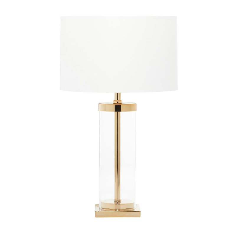 CosmoLiving by Cosmopolitan 25" Gold Metal Transitional Table Lamp
