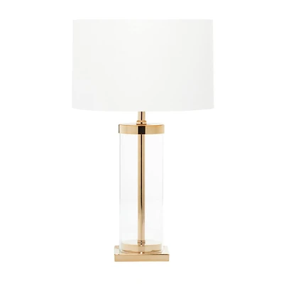 CosmoLiving by Cosmopolitan 25" Gold Metal Transitional Table Lamp