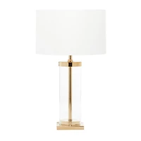 CosmoLiving by Cosmopolitan 25" Gold Metal Transitional Table Lamp