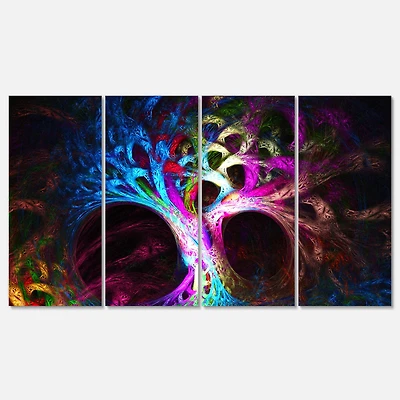 Designart - Magical Multi color Psychedelic Tree