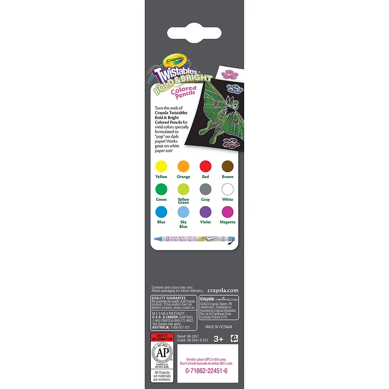 Crayola® Twistables™ Bold & Bright Colored Pencils, 12ct.