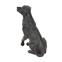 20" Brown Traditional Polystone Dog Sculpture