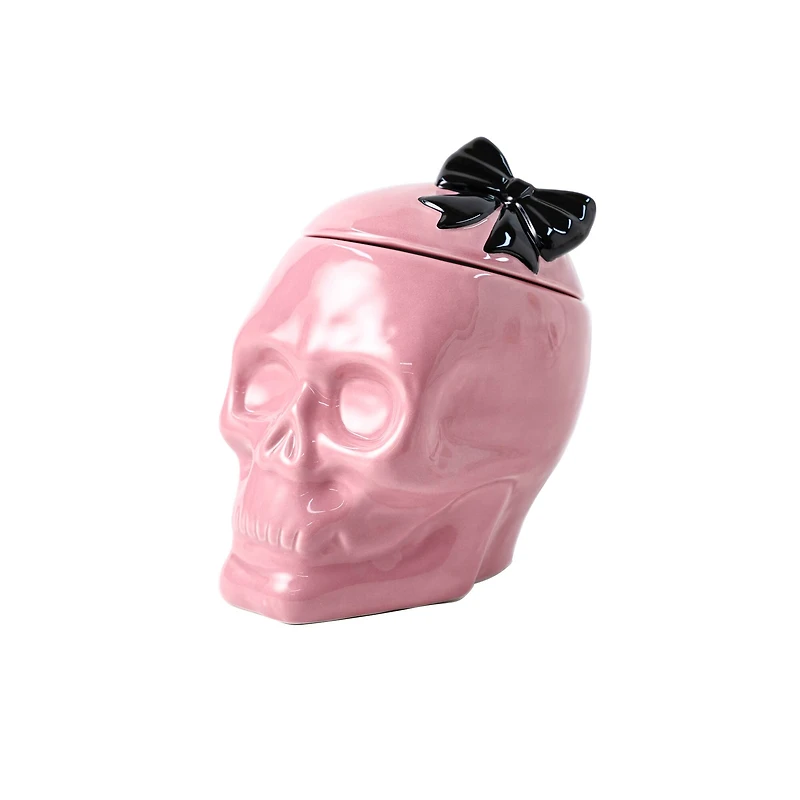 8" Pink Skeleton Ceramic Cookie Jar by Ashland®