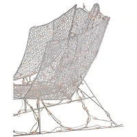 4ft. White Pre-Lit Crystal 3D Sleigh Christmas Decoration