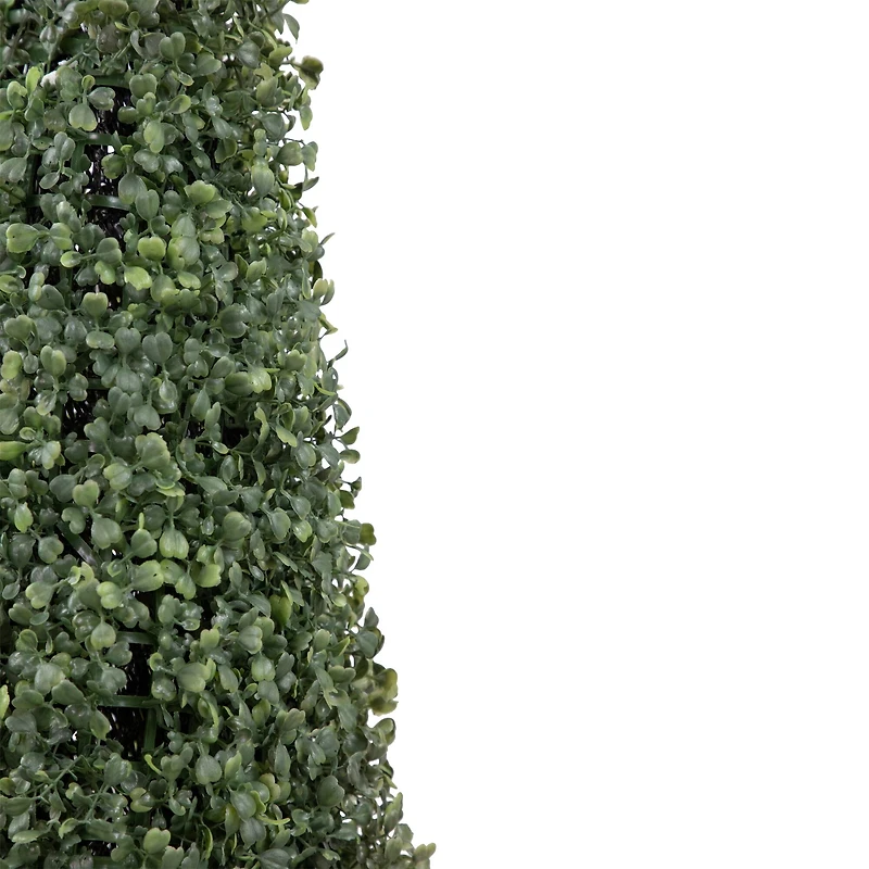 4ft. Unlit Artificial Two-Tone Boxwood Pyramid Topiary Tree with Round Pot