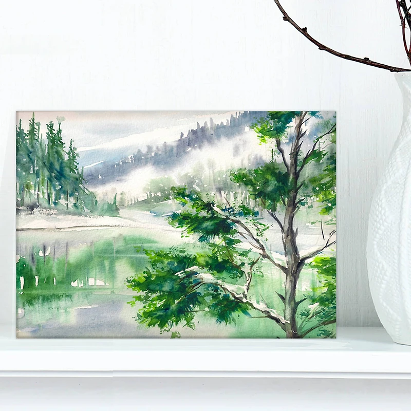 Designart - Lake and Mountains in Winter Season