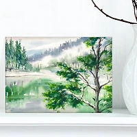 Designart - Lake and Mountains in Winter Season