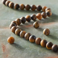 Brown Matte Tigereye Round Beads, 8mm by Bead Landing™