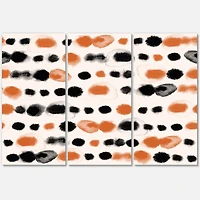 Designart - Black and Orange Polka Dots