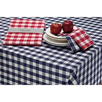 Navy/White Checkers Tablecloth 60" x 84"