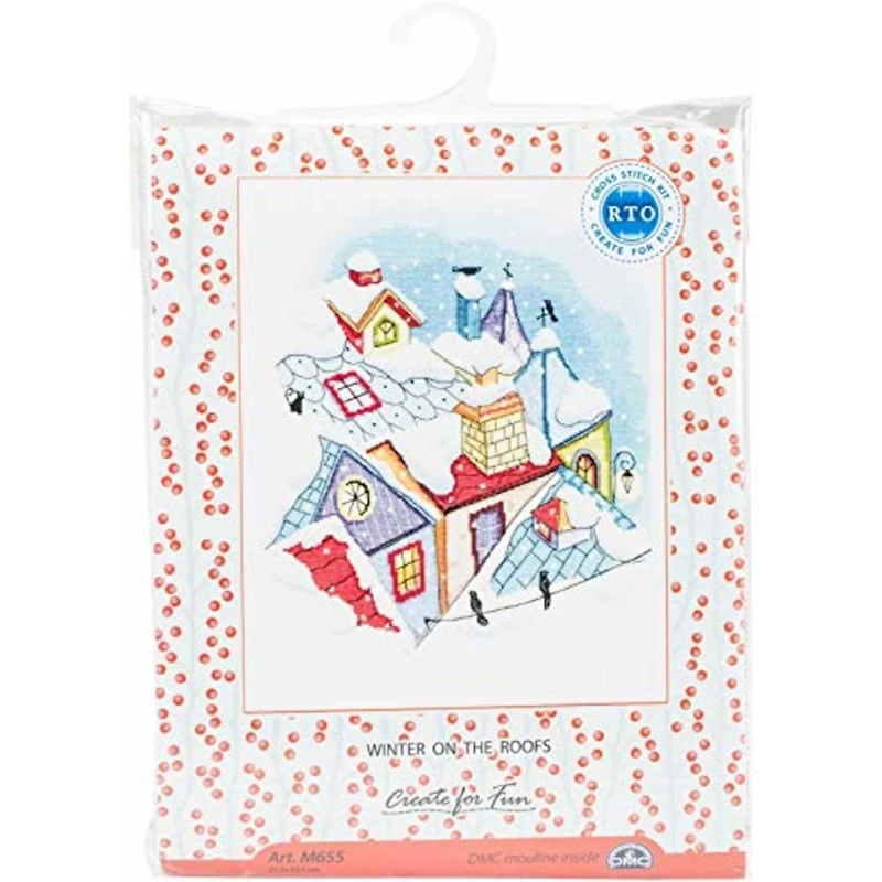 RTO Winter On The Roofs Counted Cross Stitch Kit