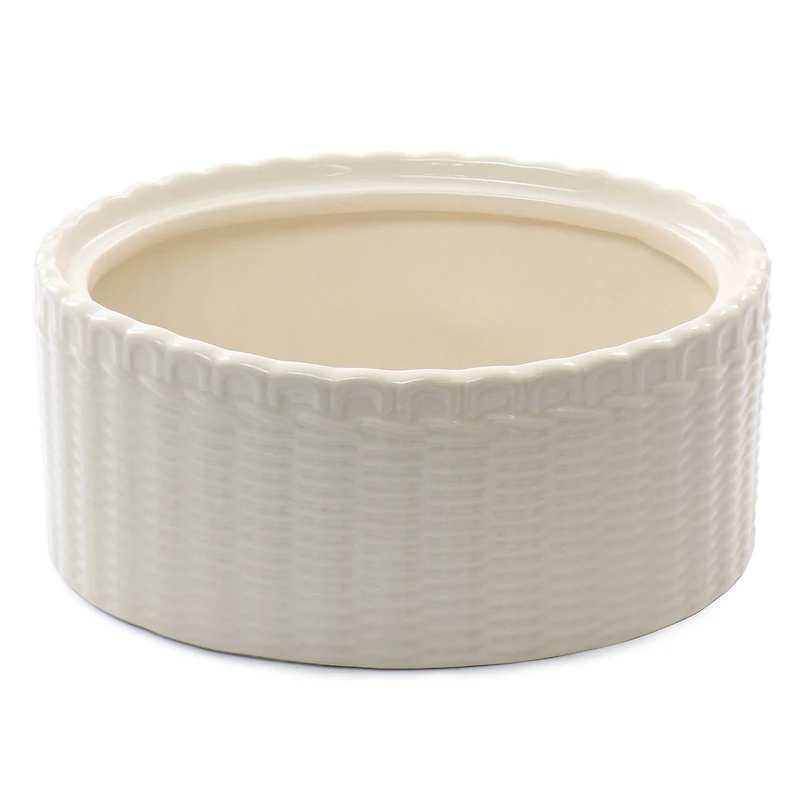 Martha Stewart 6" Cream Ceramic Rooster Baker