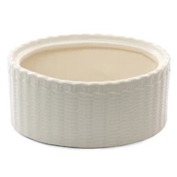 Martha Stewart 6" Cream Ceramic Rooster Baker